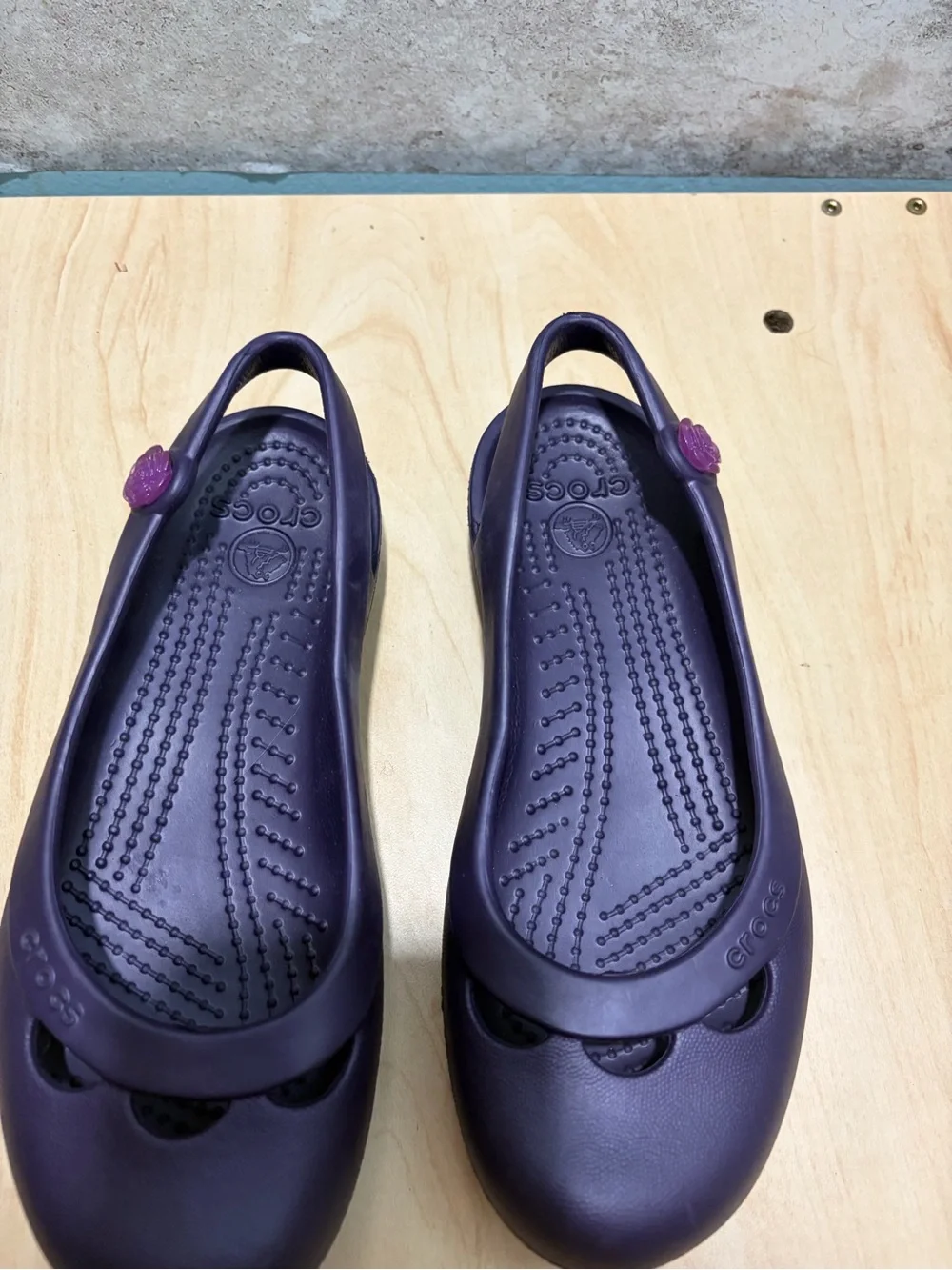 Purple Crocs Jayna slingback ballet flat size women’s 4